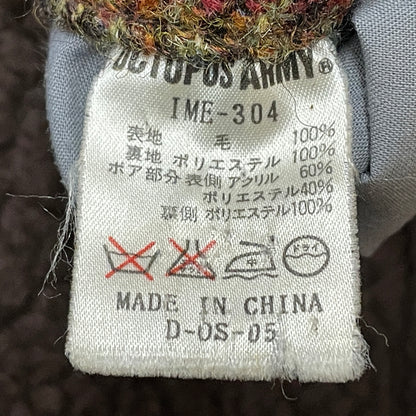 【中古品】【メンズ】 OCTOPUS ARMY オクトパス アーミー × HARRIS TWEED ハリスツイード 別注コラボ BOA LINER WOOL JACKET ボア ライナー ウール ジャケット アウター 145-261009-sa-03-teih サイズ：M カラー：ブラウン 万代Net店