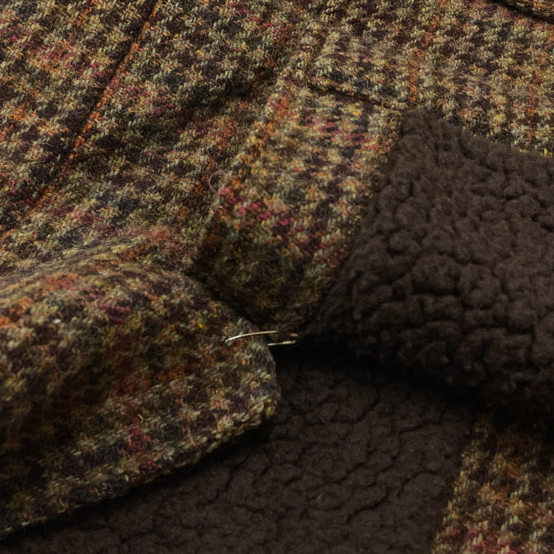 【中古品】【メンズ】 OCTOPUS ARMY オクトパス アーミー × HARRIS TWEED ハリスツイード 別注コラボ BOA LINER WOOL JACKET ボア ライナー ウール ジャケット アウター 145-261009-sa-03-teih サイズ：M カラー：ブラウン 万代Net店