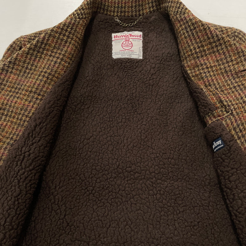 【中古品】【メンズ】 OCTOPUS ARMY オクトパス アーミー × HARRIS TWEED ハリスツイード 別注コラボ BOA LINER WOOL JACKET ボア ライナー ウール ジャケット アウター 145-261009-sa-03-teih サイズ：M カラー：ブラウン 万代Net店