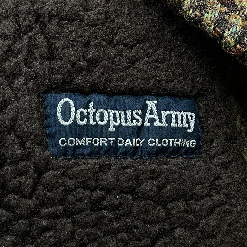 【中古品】【メンズ】 OCTOPUS ARMY オクトパス アーミー × HARRIS TWEED ハリスツイード 別注コラボ BOA LINER WOOL JACKET ボア ライナー ウール ジャケット アウター 145-261009-sa-03-teih サイズ：M カラー：ブラウン 万代Net店