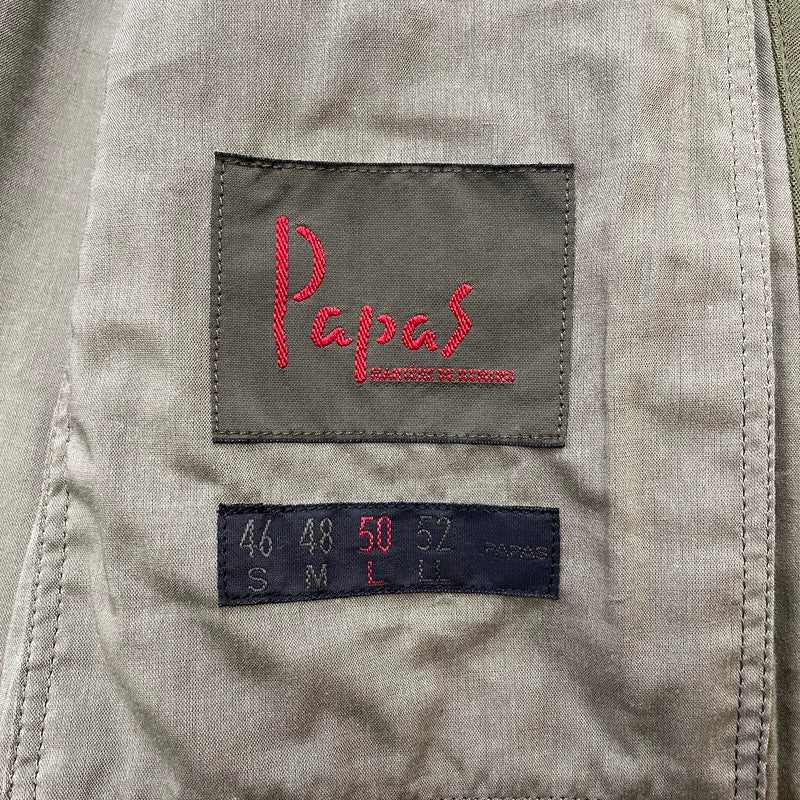 【中古品】【メンズ】 PAPAS パパス 40th ANNIVERSARY LASVEGAS JACKET 40th アニバーサリー ラスベガスジャケット アウター ベガジャン 40周年記念 140-261014-ss-09-teih サイズ：L カラー：カーキ 万代Net店
