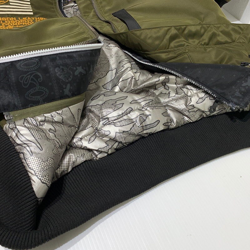 【中古品】【メンズ】 VANSON バンソン OVAL EMBLEM MA-1 FLIGHT JACKET NVJK-2504 オーバルエンブレム MA-1 フライトジャケット アウター 145-261009-ko-10-teih サイズ：L カラー：カーキ 万代Net店