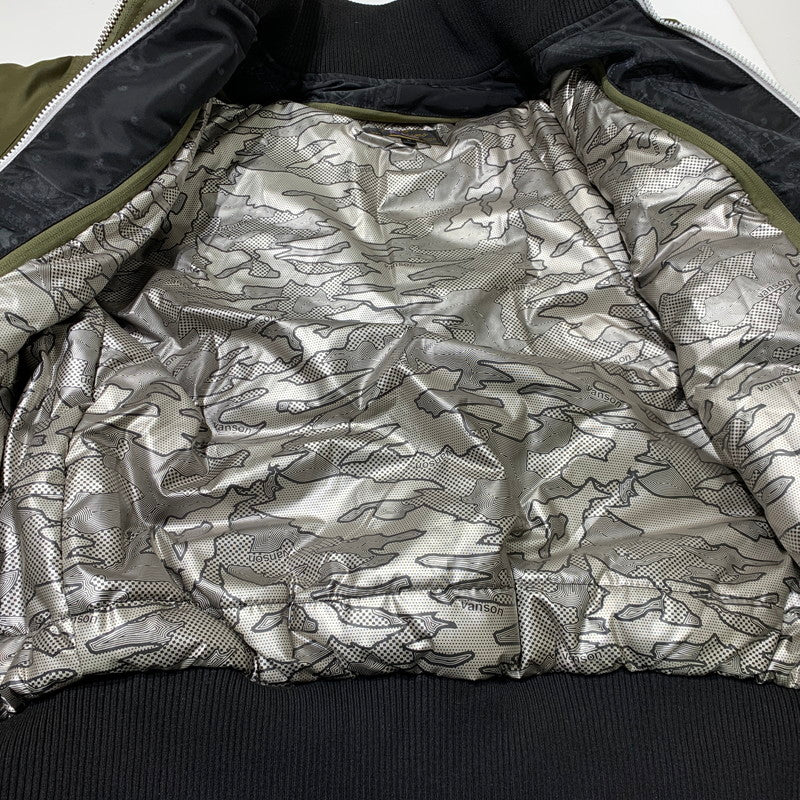 【中古品】【メンズ】 VANSON バンソン OVAL EMBLEM MA-1 FLIGHT JACKET NVJK-2504 オーバルエンブレム MA-1 フライトジャケット アウター 145-261009-ko-10-teih サイズ：L カラー：カーキ 万代Net店
