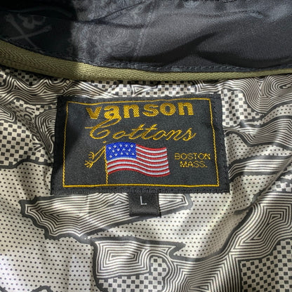 【中古品】【メンズ】 VANSON バンソン OVAL EMBLEM MA-1 FLIGHT JACKET NVJK-2504 オーバルエンブレム MA-1 フライトジャケット アウター 145-261009-ko-10-teih サイズ：L カラー：カーキ 万代Net店