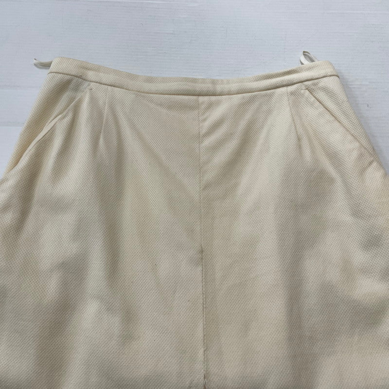 【中古品】【レディース】 MiuMiu ミュウミュウ LONG SKIRT MADE IN ITALY ロングスカート ボトムス イタリア製 168-261014-ss-13-teih サイズ：42 カラー：アイボリー 万代Net店