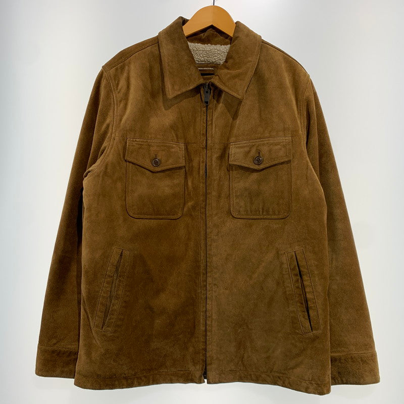 【中古品】【メンズ】 GAP ギャップ COWHIDE SUEDE JACKET カウレザー スウェードジャケット アウター 裏ボア 147-261009-ko-08-teih サイズ：不明 カラー：ブラウン 万代Net店