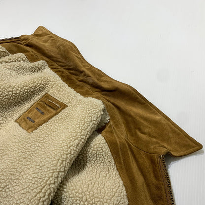 【中古品】【メンズ】 GAP ギャップ COWHIDE SUEDE JACKET カウレザー スウェードジャケット アウター 裏ボア 147-261009-ko-08-teih サイズ：不明 カラー：ブラウン 万代Net店