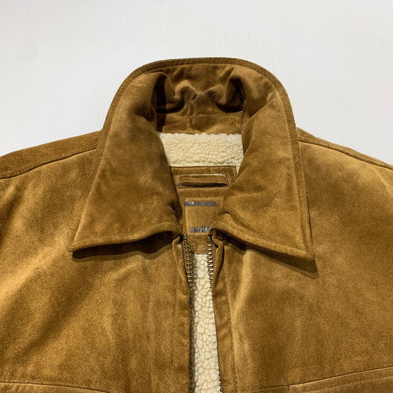 【中古品】【メンズ】 GAP ギャップ COWHIDE SUEDE JACKET カウレザー スウェードジャケット アウター 裏ボア 147-261009-ko-08-teih サイズ：不明 カラー：ブラウン 万代Net店