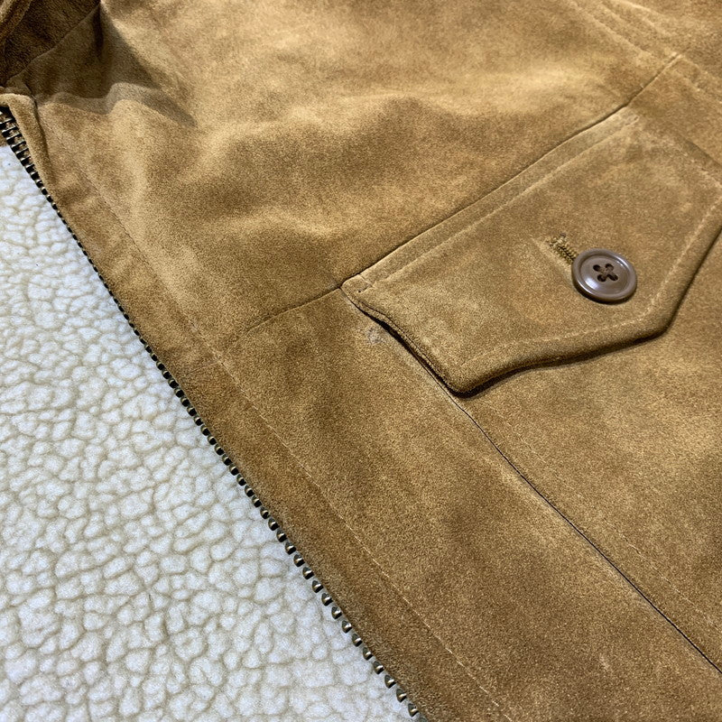 【中古品】【メンズ】 GAP ギャップ COWHIDE SUEDE JACKET カウレザー スウェードジャケット アウター 裏ボア 147-261009-ko-08-teih サイズ：不明 カラー：ブラウン 万代Net店