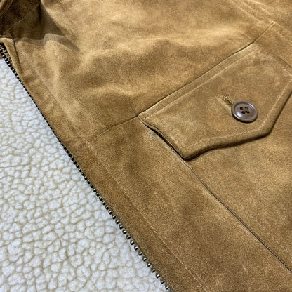 【中古品】【メンズ】 GAP ギャップ COWHIDE SUEDE JACKET カウレザー スウェードジャケット アウター 裏ボア 147-261009-ko-08-teih サイズ：不明 カラー：ブラウン 万代Net店