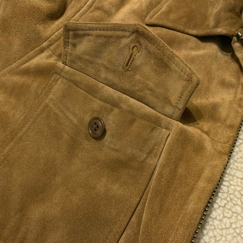 【中古品】【メンズ】 GAP ギャップ COWHIDE SUEDE JACKET カウレザー スウェードジャケット アウター 裏ボア 147-261009-ko-08-teih サイズ：不明 カラー：ブラウン 万代Net店