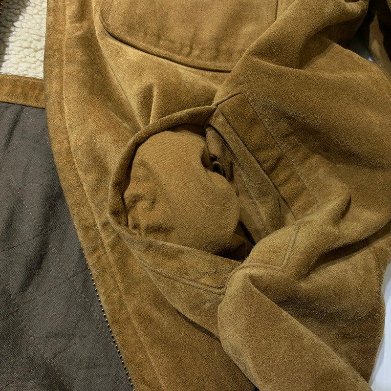 【中古品】【メンズ】 GAP ギャップ COWHIDE SUEDE JACKET カウレザー スウェードジャケット アウター 裏ボア 147-261009-ko-08-teih サイズ：不明 カラー：ブラウン 万代Net店
