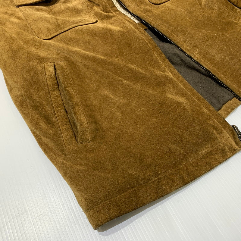 【中古品】【メンズ】 GAP ギャップ COWHIDE SUEDE JACKET カウレザー スウェードジャケット アウター 裏ボア 147-261009-ko-08-teih サイズ：不明 カラー：ブラウン 万代Net店