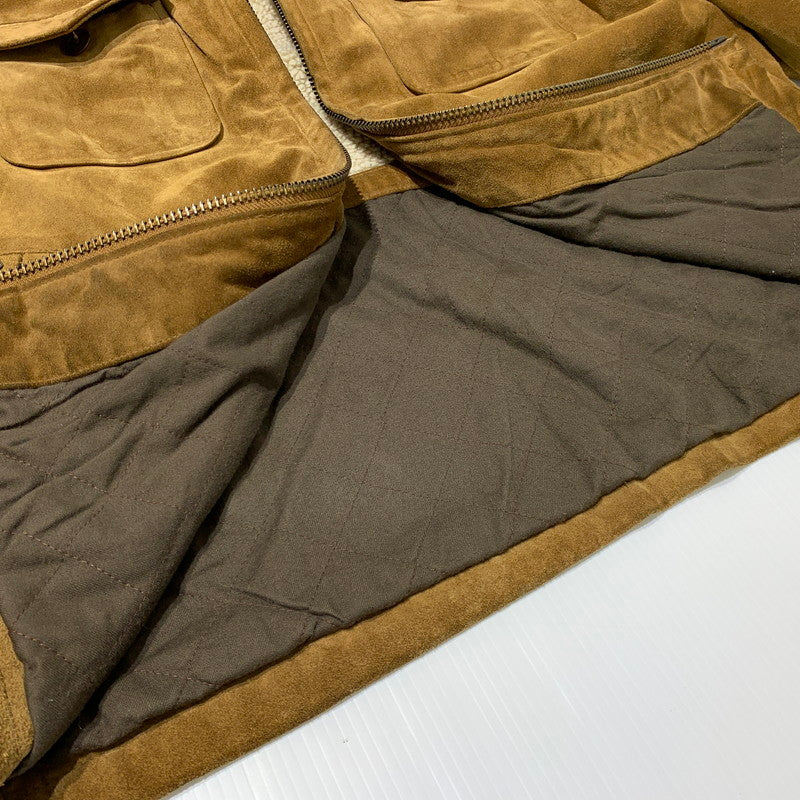 【中古品】【メンズ】 GAP ギャップ COWHIDE SUEDE JACKET カウレザー スウェードジャケット アウター 裏ボア 147-261009-ko-08-teih サイズ：不明 カラー：ブラウン 万代Net店