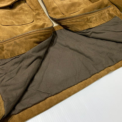 【中古品】【メンズ】 GAP ギャップ COWHIDE SUEDE JACKET カウレザー スウェードジャケット アウター 裏ボア 147-261009-ko-08-teih サイズ：不明 カラー：ブラウン 万代Net店