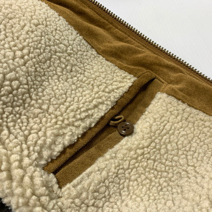 【中古品】【メンズ】 GAP ギャップ COWHIDE SUEDE JACKET カウレザー スウェードジャケット アウター 裏ボア 147-261009-ko-08-teih サイズ：不明 カラー：ブラウン 万代Net店