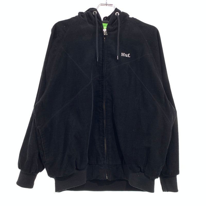 【中古品】【メンズ】 HUF ハフ MIXED UP CORD JACKET ミックスド アップ コード ジャケット アウター コーデュロイ 142-261009-ko-05-teih サイズ：S カラー：ブラック 万代Net店