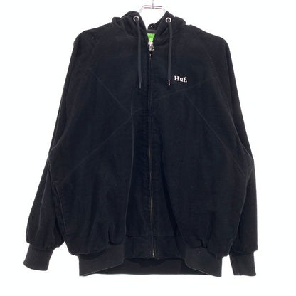【中古品】【メンズ】 HUF ハフ MIXED UP CORD JACKET ミックスド アップ コード ジャケット アウター コーデュロイ 142-261009-ko-05-teih サイズ：S カラー：ブラック 万代Net店
