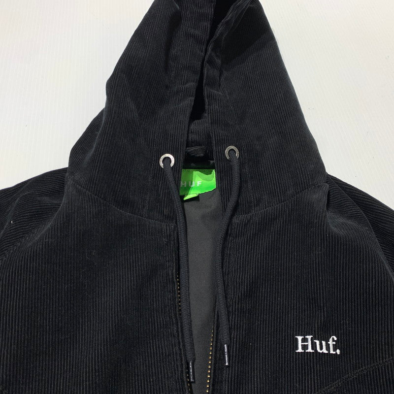 【中古品】【メンズ】 HUF ハフ MIXED UP CORD JACKET ミックスド アップ コード ジャケット アウター コーデュロイ 142-261009-ko-05-teih サイズ：S カラー：ブラック 万代Net店