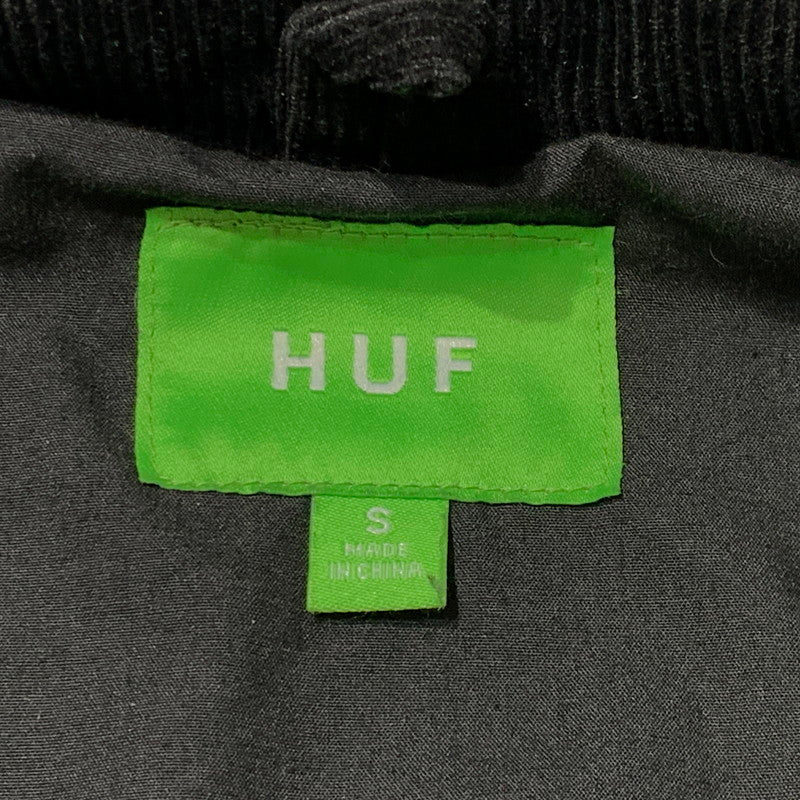 【中古品】【メンズ】 HUF ハフ MIXED UP CORD JACKET ミックスド アップ コード ジャケット アウター コーデュロイ 142-261009-ko-05-teih サイズ：S カラー：ブラック 万代Net店
