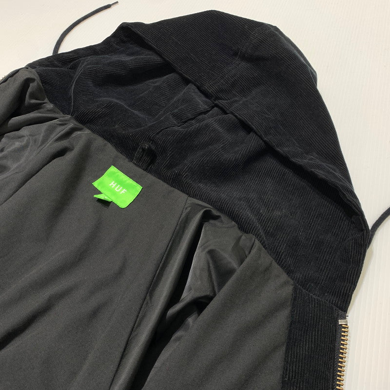 【中古品】【メンズ】 HUF ハフ MIXED UP CORD JACKET ミックスド アップ コード ジャケット アウター コーデュロイ 142-261009-ko-05-teih サイズ：S カラー：ブラック 万代Net店