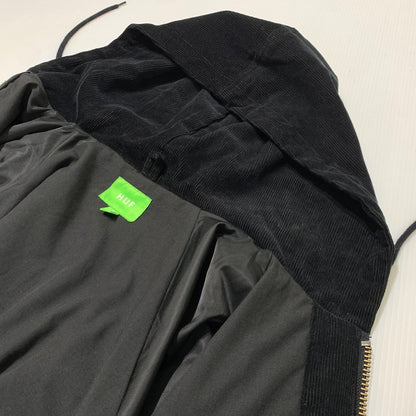【中古品】【メンズ】 HUF ハフ MIXED UP CORD JACKET ミックスド アップ コード ジャケット アウター コーデュロイ 142-261009-ko-05-teih サイズ：S カラー：ブラック 万代Net店