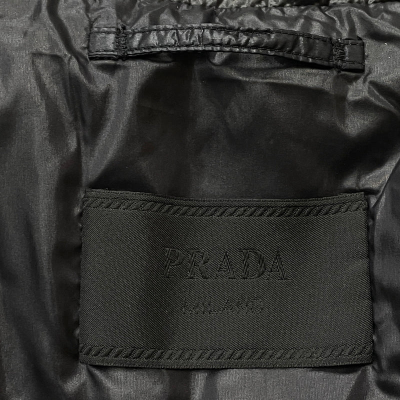 【中古品】【メンズ】 PRADA プラダ SHINY NYLON DOWN JACKET SGC089 シャイニー ナイロン ダウン ジャケット アウター 141-261011-sa-06-teih サイズ：M カラー：ブラック 万代Net店