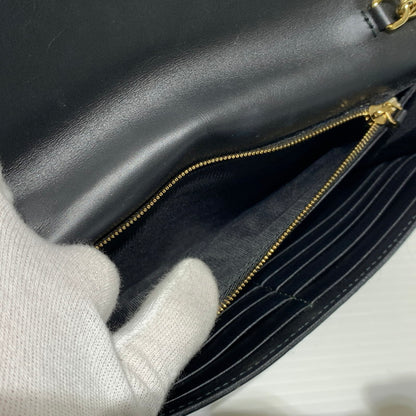 【中古品】【レディース】 GUCCI グッチ 409340 インターロッキングG ショルダーバッグ カバン ハンドバッグ 180-261009-ko-23-teih サイズ：箱付き カラー：ブラック 万代Net店
