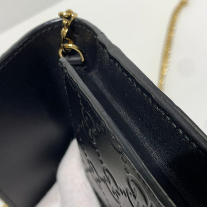 【中古品】【レディース】 GUCCI グッチ 409340 インターロッキングG ショルダーバッグ カバン ハンドバッグ 180-261009-ko-23-teih サイズ：箱付き カラー：ブラック 万代Net店