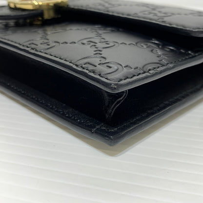 【中古品】【レディース】 GUCCI グッチ 409340 インターロッキングG ショルダーバッグ カバン ハンドバッグ 180-261009-ko-23-teih サイズ：箱付き カラー：ブラック 万代Net店