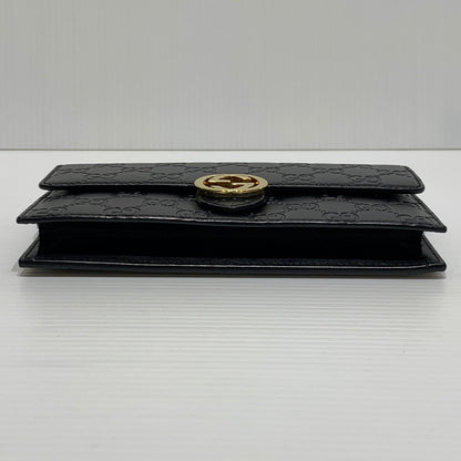 【中古品】【レディース】 GUCCI グッチ 409340 インターロッキングG ショルダーバッグ カバン ハンドバッグ 180-261009-ko-23-teih サイズ：箱付き カラー：ブラック 万代Net店
