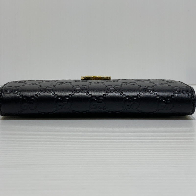【中古品】【レディース】 GUCCI グッチ 409340 インターロッキングG ショルダーバッグ カバン ハンドバッグ 180-261009-ko-23-teih サイズ：箱付き カラー：ブラック 万代Net店