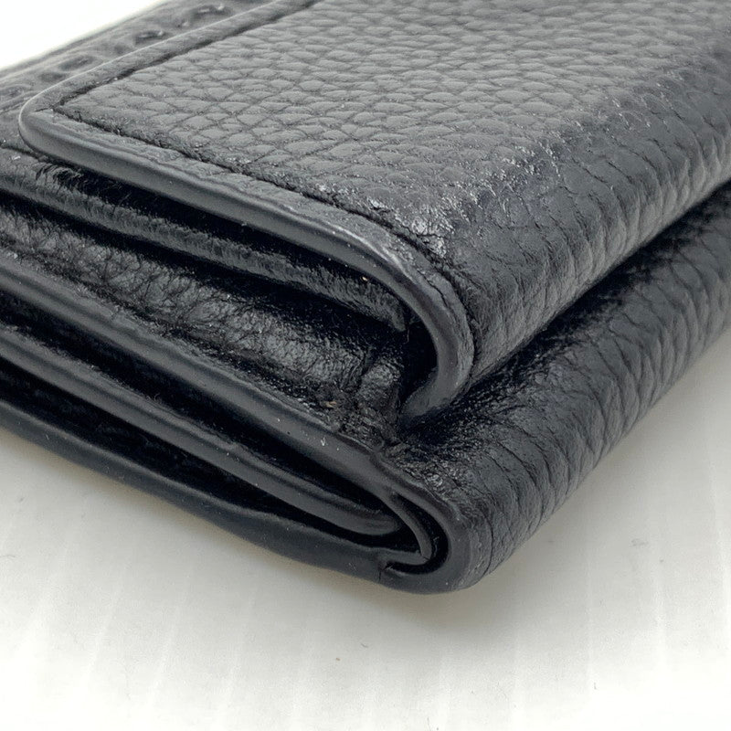 【中古品】【メンズ/レディース】 MARC JACOBS マーク・ジェイコブス THE TEXTURED BOX M0015111 001 テクスチャード ボックス 三つ折り財布 コンパクトウォレット 200-261011-ko-11-teih カラー：ブラック 万代Net店