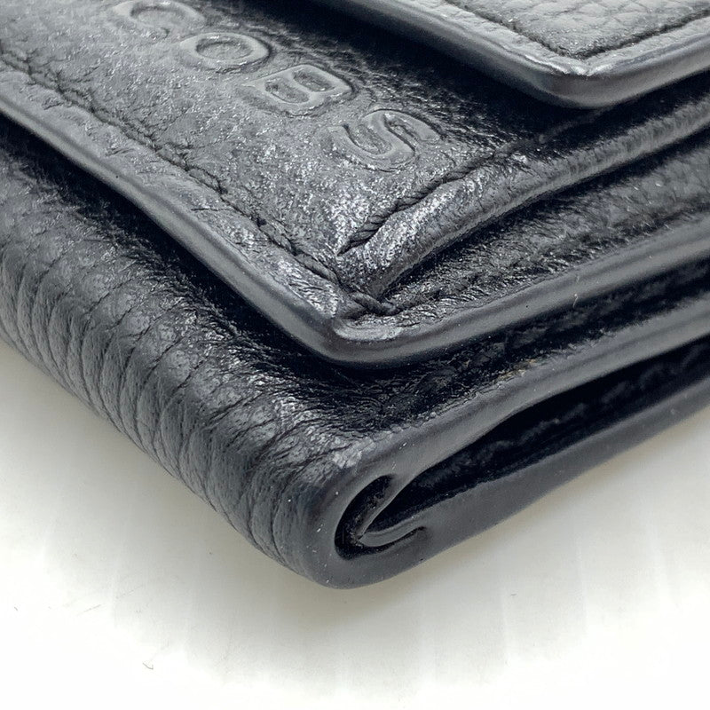 【中古品】【メンズ/レディース】 MARC JACOBS マーク・ジェイコブス THE TEXTURED BOX M0015111 001 テクスチャード ボックス 三つ折り財布 コンパクトウォレット 200-261011-ko-11-teih カラー：ブラック 万代Net店