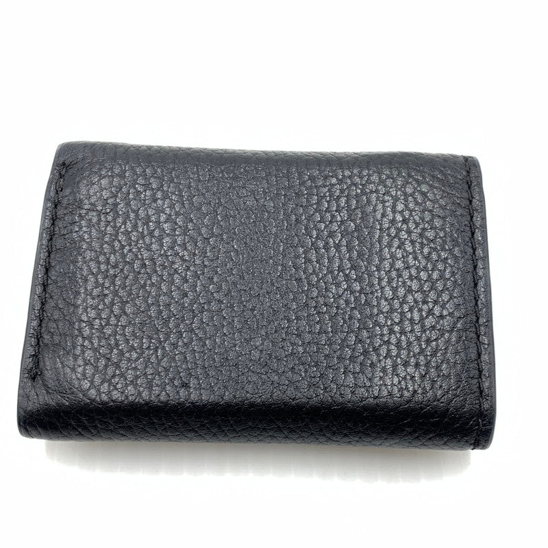 【中古品】【メンズ/レディース】 MARC JACOBS マーク・ジェイコブス THE TEXTURED BOX M0015111 001 テクスチャード ボックス 三つ折り財布 コンパクトウォレット 200-261011-ko-11-teih カラー：ブラック 万代Net店