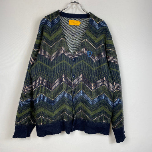 【中古品】【メンズ】 UNION ORIGINAL ユニオンオリジナル MICHEAUX CARDIGAN MADE IN CHINA ミショー カーディガン トップス 中国製 142-261019-ss-09-teih サイズ：5 カラー：総柄 万代Net店