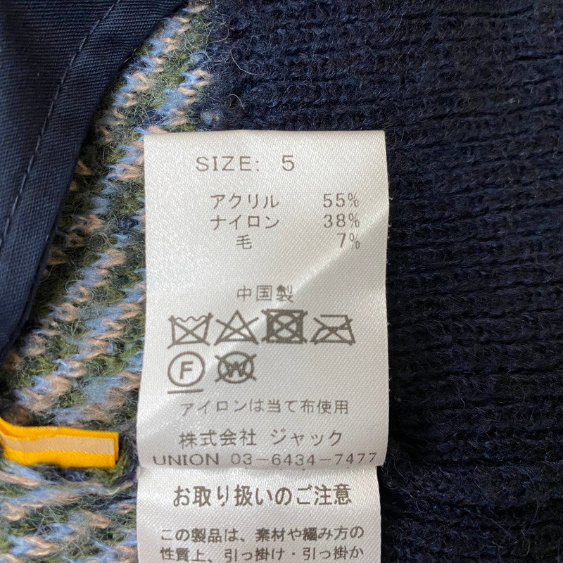 【中古品】【メンズ】 UNION ORIGINAL ユニオンオリジナル MICHEAUX CARDIGAN MADE IN CHINA ミショー カーディガン トップス 中国製 142-261019-ss-09-teih サイズ：5 カラー：総柄 万代Net店