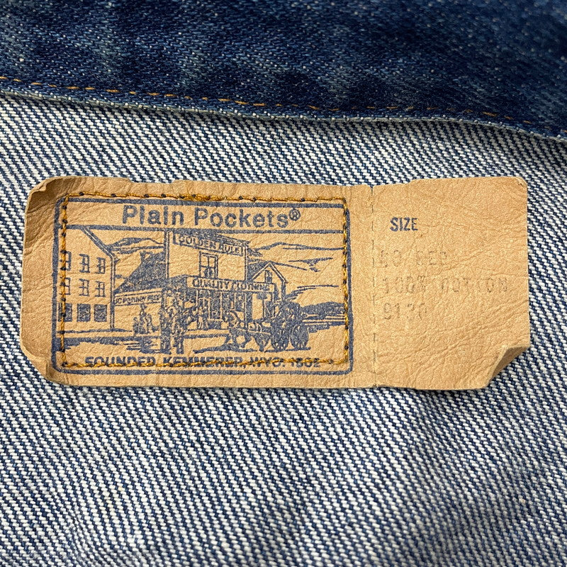 【中古品】【メンズ】 Plain Pockets by JC PENNEY プレーンポケッツ バイ ジェーシーペニー DENIM JACKET デニムジャケット アウター Gジャン 145-261014-ss-10-teih サイズ：40 カラー：インディゴ 万代Net店