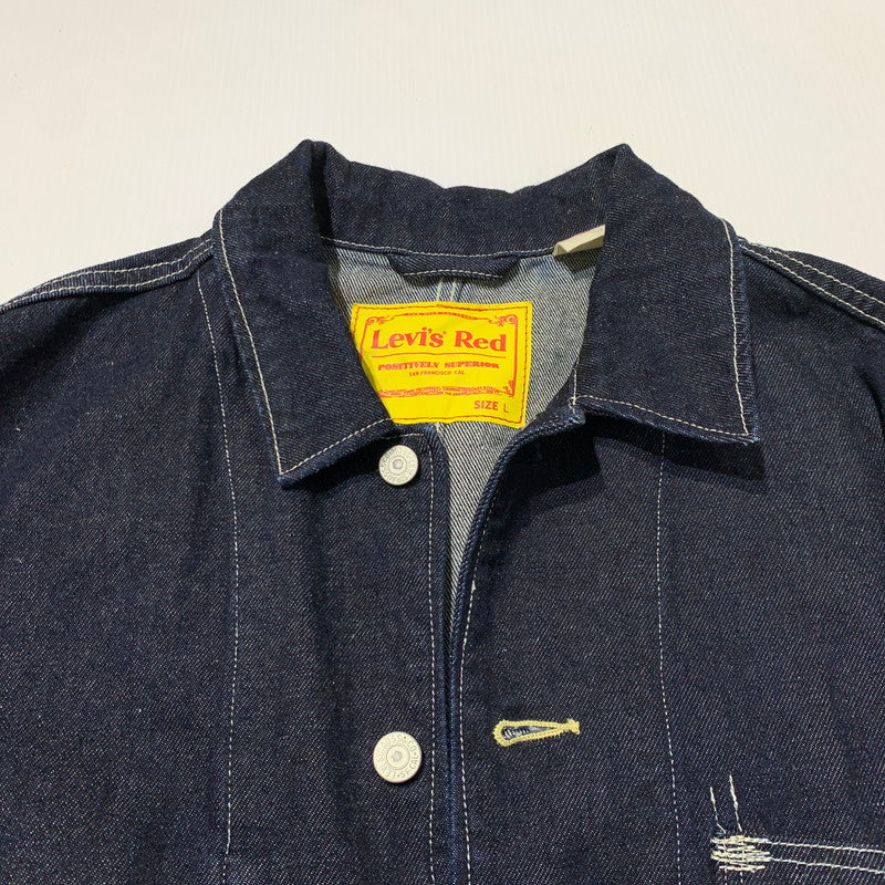 【中古品】【メンズ】 Levi's Red リーバイスレッド ENGINEERED COAT THE LIGHTS GO OUT A0146-0000 エンジニアード コート ライトアウター デニムジャケット カバーオール 145-261009-ko-09-teih サイズ：L カラー：インディゴ 万代Net店