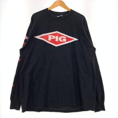 【中古品】【メンズ】 ALL SPORT オールスポーツ 90's RAYMOND WATTS L/S TEE PIG 90年代 レイモンド ワッツ ロングスリーブ Tシャツ 長袖 トップス 145-261009-ko-02-teih サイズ：XL カラー：ブラック 万代Net店