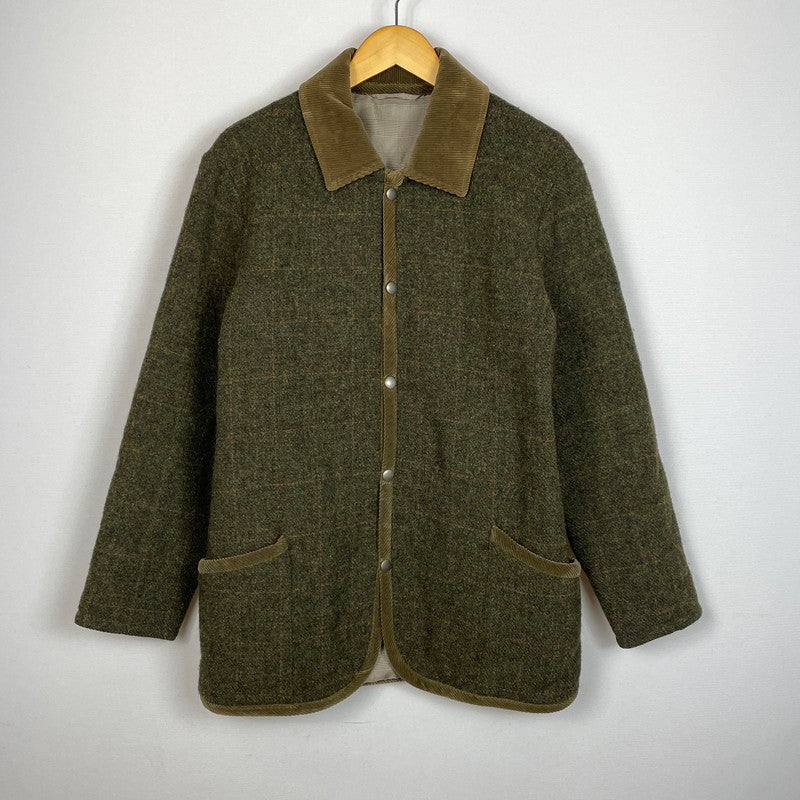 【中古品】【メンズ】 HARRIS TWEED ハリスツイード× Alexander Julian アレキサンダー ジュリアン 別注コラボ QUILTED JACKET 03AC5-391 キルティングジャケット アウター 147-261014-ss-11-teih サイズ：M カラー：カーキ 万代Net店