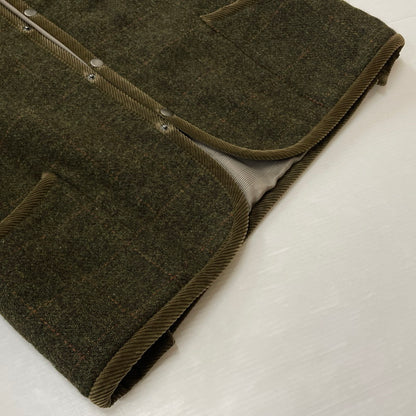 【中古品】【メンズ】 HARRIS TWEED ハリスツイード× Alexander Julian アレキサンダー ジュリアン 別注コラボ QUILTED JACKET 03AC5-391 キルティングジャケット アウター 147-261014-ss-11-teih サイズ：M カラー：カーキ 万代Net店