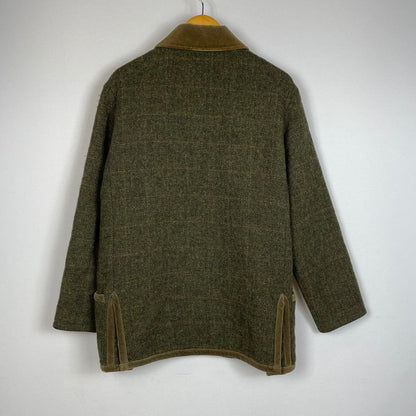 【中古品】【メンズ】 HARRIS TWEED ハリスツイード× Alexander Julian アレキサンダー ジュリアン 別注コラボ QUILTED JACKET 03AC5-391 キルティングジャケット アウター 147-261014-ss-11-teih サイズ：M カラー：カーキ 万代Net店