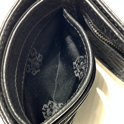【中古品】【メンズ】 CHROME HEARTS クロムハーツ 1SNAP CROSS BUTTON LEATHER WALLET 1スナップ クロスボタン レザーウォレット 二つ折り財布 190-261027-ko-11-teih カラー：ブラック 万代Net店