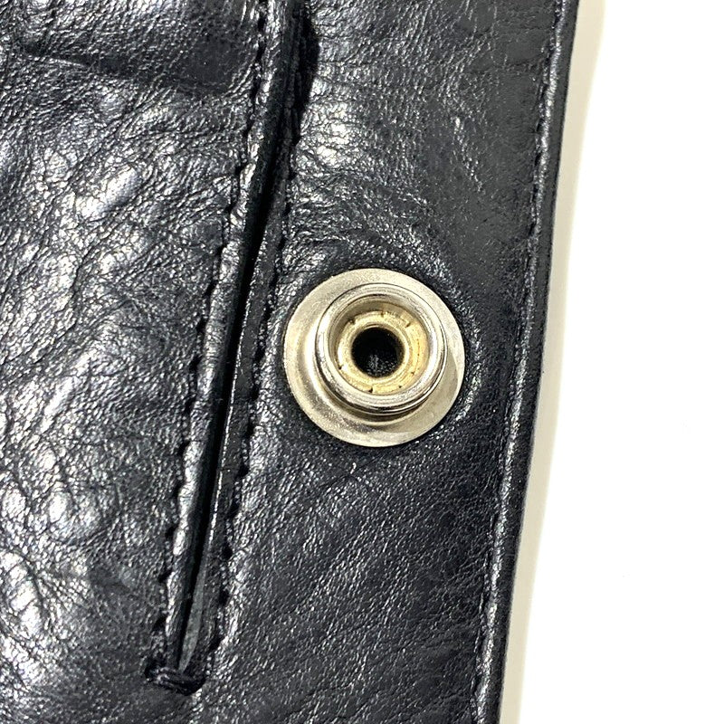 【中古品】【メンズ】 CHROME HEARTS クロムハーツ 1SNAP CROSS BUTTON LEATHER WALLET 1スナップ クロスボタン レザーウォレット 二つ折り財布 190-261027-ko-11-teih カラー：ブラック 万代Net店