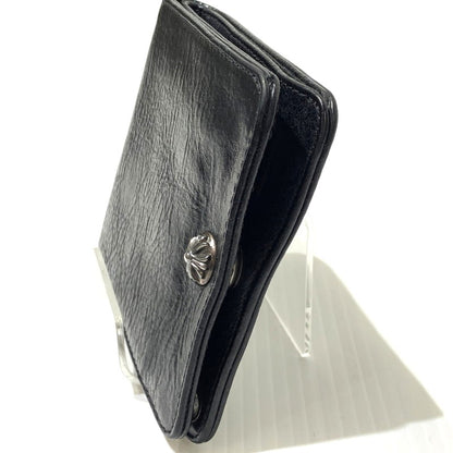 【中古品】【メンズ】 CHROME HEARTS クロムハーツ 1SNAP CROSS BUTTON LEATHER WALLET 1スナップ クロスボタン レザーウォレット 二つ折り財布 190-261027-ko-11-teih カラー：ブラック 万代Net店