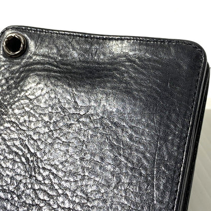 【中古品】【メンズ】 CHROME HEARTS クロムハーツ 1SNAP CROSS BUTTON LEATHER WALLET 1スナップ クロスボタン レザーウォレット 二つ折り財布 190-261027-ko-11-teih カラー：ブラック 万代Net店