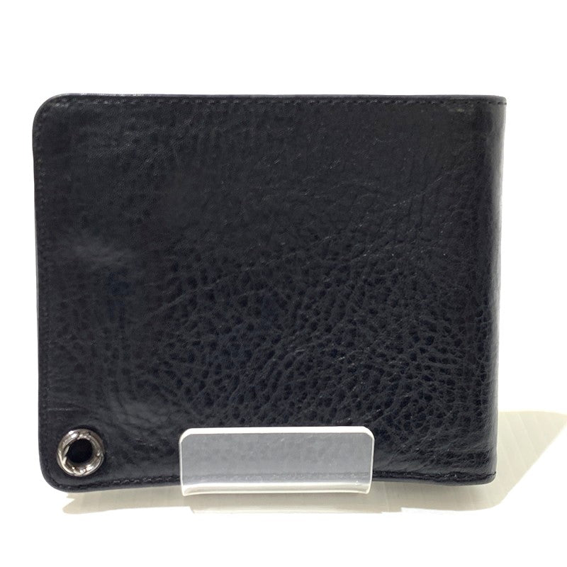 【中古品】【メンズ】 CHROME HEARTS クロムハーツ 1SNAP CROSS BUTTON LEATHER WALLET 1スナップ クロスボタン レザーウォレット 二つ折り財布 190-261027-ko-11-teih カラー：ブラック 万代Net店
