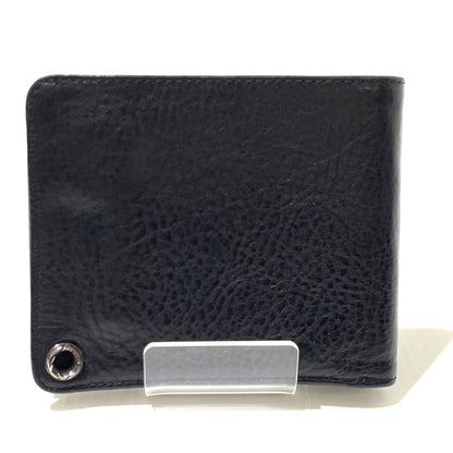 【中古品】【メンズ】 CHROME HEARTS クロムハーツ 1SNAP CROSS BUTTON LEATHER WALLET 1スナップ クロスボタン レザーウォレット 二つ折り財布 190-261027-ko-11-teih カラー：ブラック 万代Net店