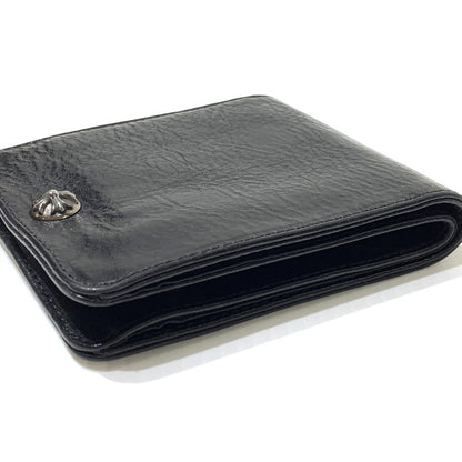 【中古品】【メンズ】 CHROME HEARTS クロムハーツ 1SNAP CROSS BUTTON LEATHER WALLET 1スナップ クロスボタン レザーウォレット 二つ折り財布 190-261027-ko-11-teih カラー：ブラック 万代Net店